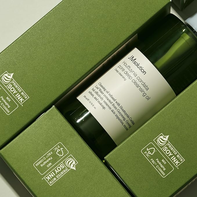 JMSolution Water Luminuous Silky Cocoon Black + Heart Leaf Cleansing Oil