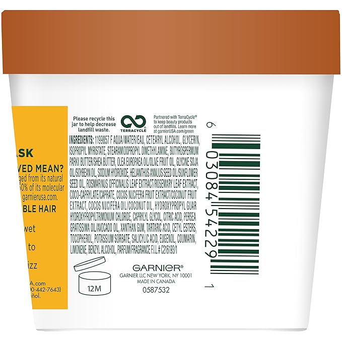 Garnier Fructis Coconut Hair Treat Mask, 3.4 fl. oz.