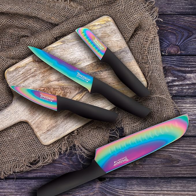Hampton Forge HMC01A656D Rainbow Titanium – 12 Piece Cutlery Set – Multi
