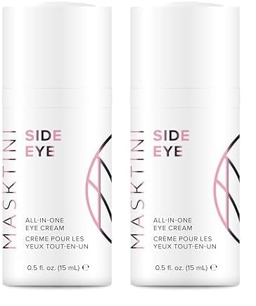Side Eye All-in-One Eye Cream, 0.5 ounce - Face Moisturizer - with Apple and Green Tea Extracts - Collagen Boosting - Eye Cream for Puffiness (Pack of 2)
