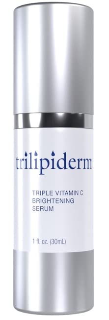 Trilipiderm Triple Vitamin C Serum W/Hyaluronic Acid & Encapsulating Gold, Skin Firming Moisturizer for Anti Aging Skincare Routine, Minimizes Fine Lines, Boost Collagen & Evens Skin Tone