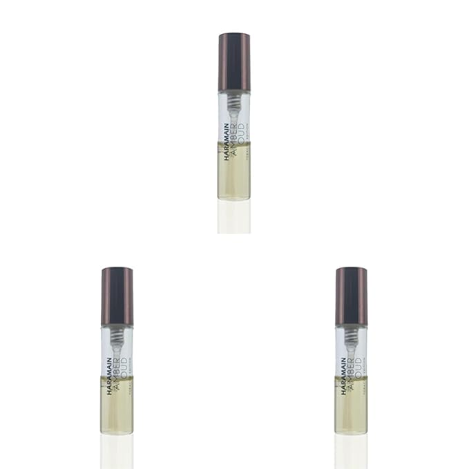 Al Haramain Amber Oud Tobacco Edition Eau De Parfum Mini Spray, 0.8ml/0.02oz (Unisex) (Pack of 3)