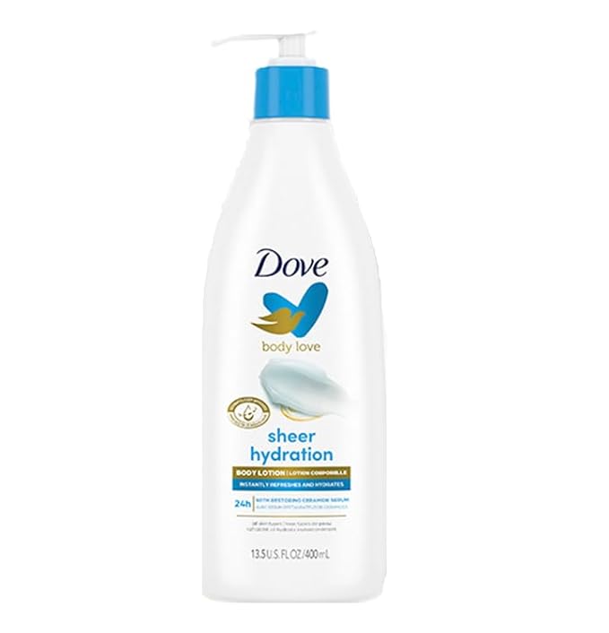 Dove Body Love Sheer Hydration Body Lotion, 24h Moisturizing, 13.5 fl oz / 400 ml - 1 Count