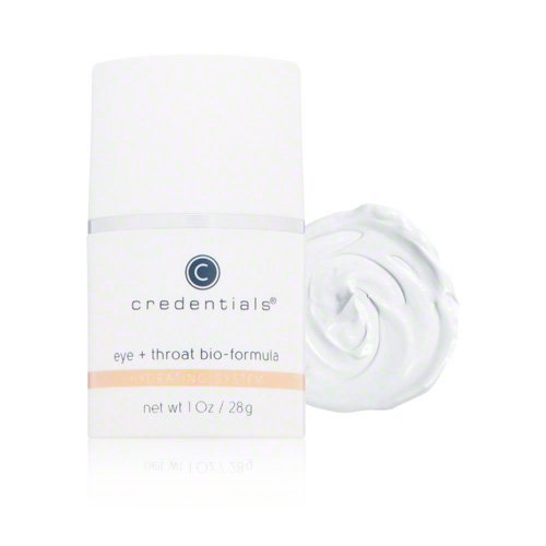 Credentials Eye + Throat Bio Formula – Silky, Luxurious Hydrating Cream with Hydrolyzed Elastin, Squalane, Vitamins A, B5 & E, Turmeric Extract for Deep Wrinkle Reduction & Radiant Youthful Skin