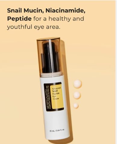 Tristar Advanced Snail Peptide Eye Cream, Anti-Wrinkle, Anti-Aging, Dark Circle Removing, Brightening Night Cream, 73.7% Snail Mucin - 30ml / 1FL Oz – 1 Count