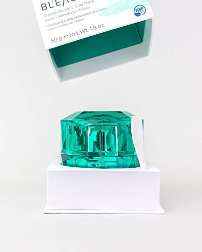 Bl'eau Glacial Oceanic Clay Mask - NSF Certified - Detox/Rehydrate/Repair, 50 g ℮ Net Wt. 1.8 oz