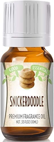 Good Essential Professional Snickerdoodle Fragrance Oil 10ml for Halloween, Diffusers, Candles, Soaps, Lotions, Perfume 0.33 fl oz, Diffuser Scents, Fragrance Oil Soap Making