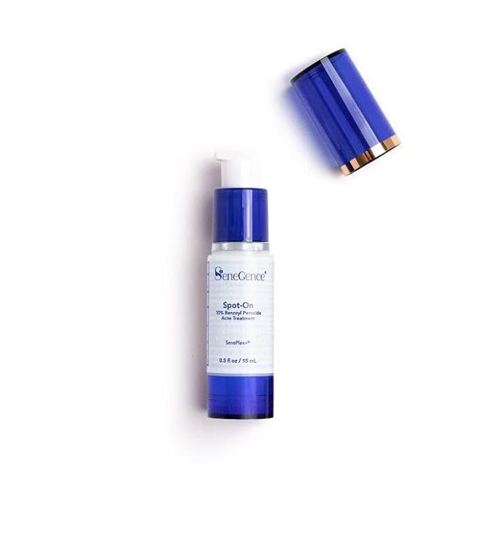 SeneGence Spot-On Acne Treatment, 0.5 Fl Oz, Targeted Blemish Solution with Benzoyl Peroxide and SenePlex+® for Clearer, Smoother Skin