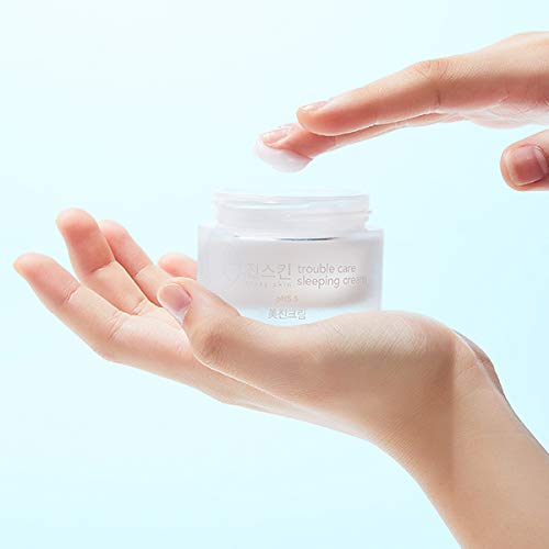CRAZY SKIN Skin Repair Trouble Care Overnight Sleeping Face Mask 1.76oz | Overnight Facial Cream | Moisturizer for Acne-Prone Skin | Pore Minimizer Cream Mask with Eggplant Extract, Salicylic acid