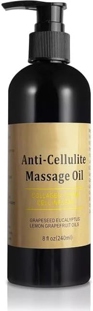 Anti Cellulite Massage Oil with Natural Ingredients to Skin Tightening Cellulite Oil Infused with Collagen and Stem Cell -Skin Care Cellulite Cream Moisturizing Body Oil for Women,Men 8 Fl oz