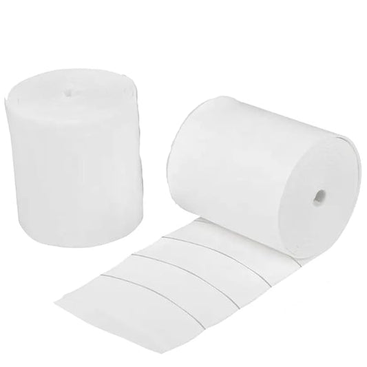 Foam Eye Pads for Eyelash Extensions - 2 Rolls with 110 Pre-Cut Self-Adhesive Under Eye Pads - Lint-Free Lash Pads for Eyelash Extension Application - Gentle Foam Eyelash Pads for Salon Use