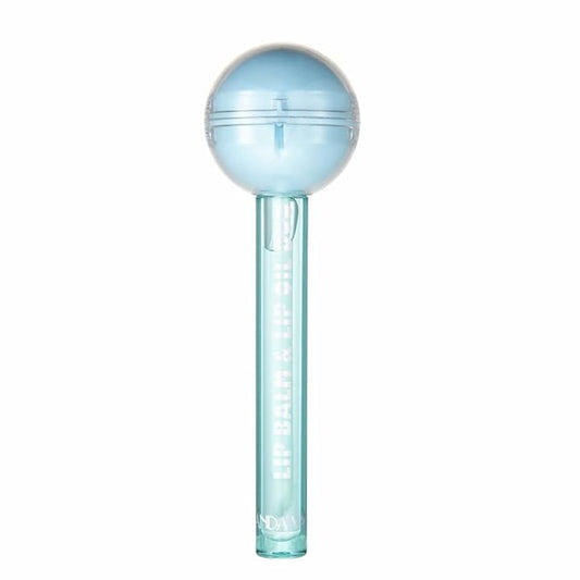 Lip Gloss and Lip Balm Combo, Magic pH Color Changing Lipstick & Vitamin E Clear Lip Oil Combo, Hydrating Plumping Lip Care Product for Girls(Blue)