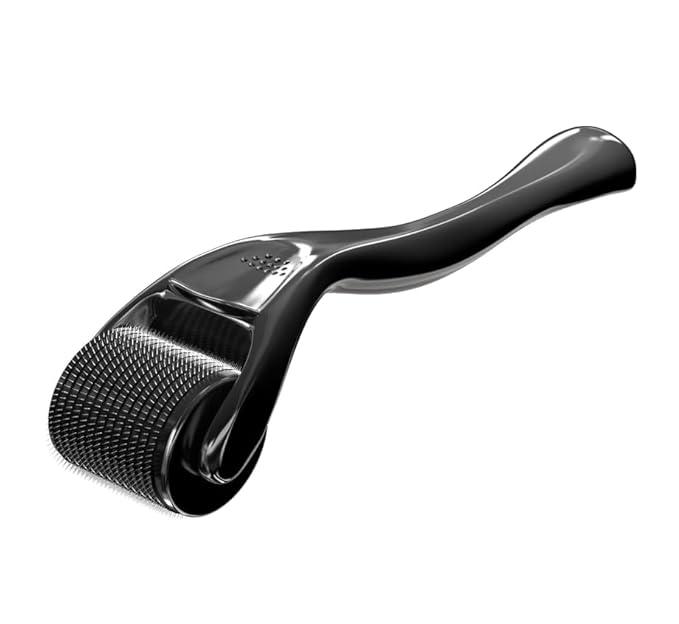 Derma Roller 0.25mm Beard Roller Ficial Roller Microneedle Micro Needle Roller 540 Titanium for Men and Women Home Use Microneedling Roller Dermaroller Skin Care Tool