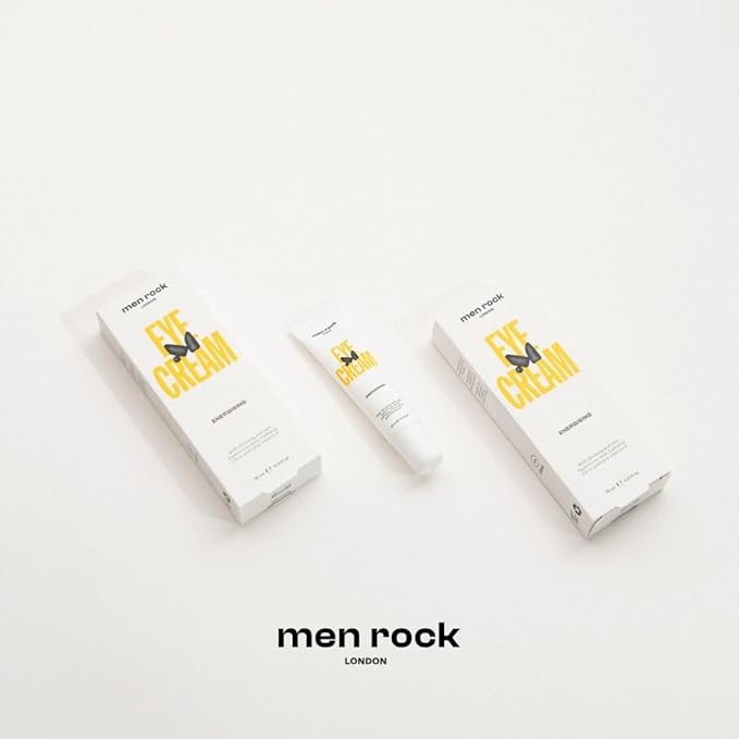 Men Rock Eye Cream - Moisturizing Under Eye Cream for Dark Circles with Ginseng Extract, Vitamin E - Mens Face Care - Mens Skincare Products - 0.5 oz