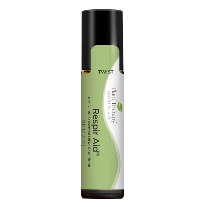 Plant Therapy Respir Aid Essential Oil - Sinus, Airway and Congestion Clearing Synergy Blend 100% Pure, Pre-Diluted Roll-On, Natural Aromatherapy, Therapeutic Grade 10 mL (1/3 oz)