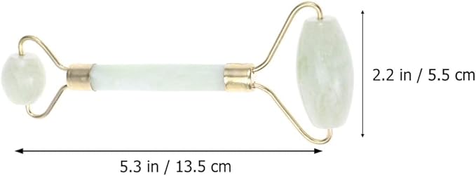 Nisstiiv Jade Roller Facial Massage Roller Gua Sha Scraping Stone Natural Skin Slimming Firming Roller Eye Neck Beauty Tool for Mother Anti Aging Wrinkles Puffiness