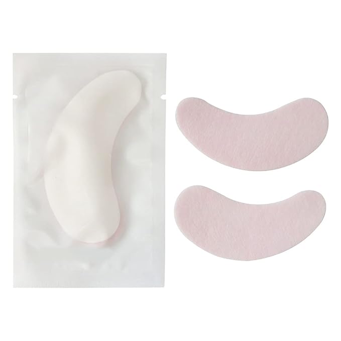 100 Pairs Set Under Eye Pads Disposable Eye Gel Patches for Eyelash Extensions Tool Kit, Pink Film