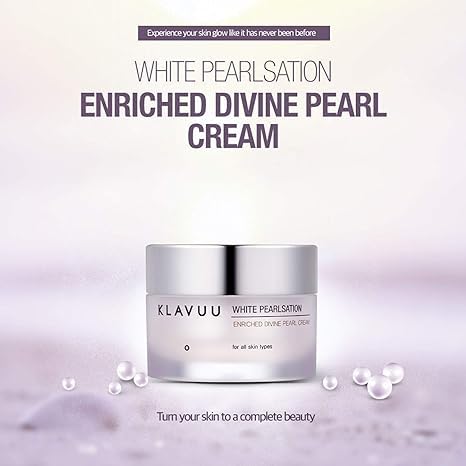 KLAVUU PEARLSATION Enriched Pearl Eye Cream – Face Moisturizer, Niacinamide, Enhances Skin Elasticity, Dark Circles Under Eye Treatment with Anti-Aging Hydration, Korean Skin Care (0.68oz/20ml)