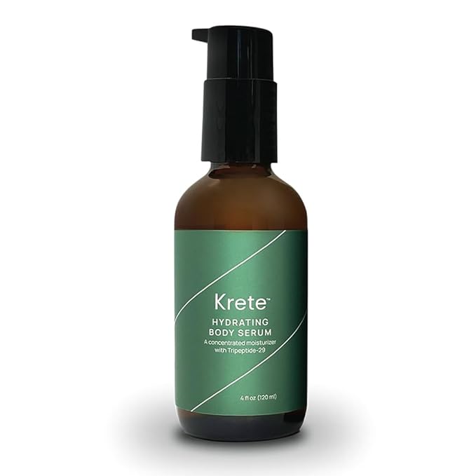 KRETE Hydrating Body Serum for Men - Moisturize, Smooth, Hydrate & Strengthen Your Skin In 30-Seconds, Oil-Free, All Skin Types, with Tripeptide-29 & Hyaluronic Acid