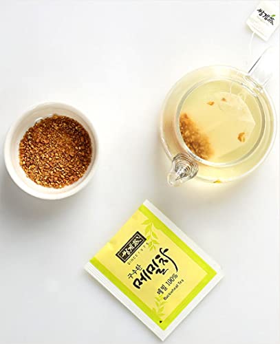 SSANGGYE Buckwheat Tea 1.5g x 40 Tea Bags Premium Herbal Tea Hot Cold Caffeine-free Herb Great Daily Drink and Gift Sobacha Memilcha そば茶 苦荞茶 4 Seasons Made in Korea