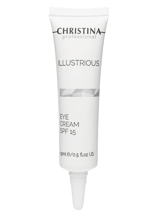 '-CHRISTINA- Illustrious Eye Cream with SPF 15 and Hyaluronic Acid | Peptide Cream with Vitamin E for Revitalizing, Nourishing the Skin | Targets Pigmentation, Signs of Aging, Dark Circles 15ml