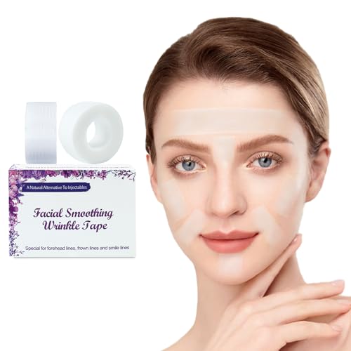 Face Tape Face Wrinkle Smoothing Tape Invisible Facial Wrinkle Patches 3Rollx10yards Repair Forehead Wrinkles 11's,Crow's Feet & Fine Lines,Help Prevent New Ones Freely to Tear