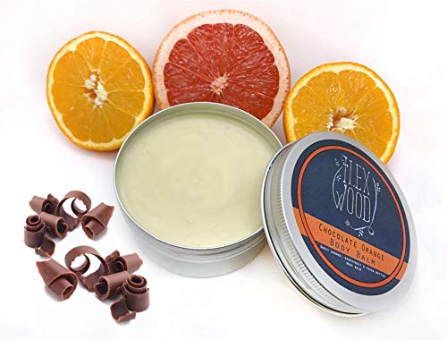 The Ilex Wood - Chocolate Orange Body Balm. Orange and Cocoa Butter Vegan Body Balm. 100% Natural Moisturising Body Butter Cream. - 250ml (8.45 fl oz)