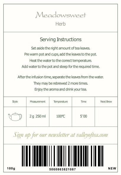 Meadowsweet Herbal Tea - Meadowsweet Herb Meadow Sweet Meadow