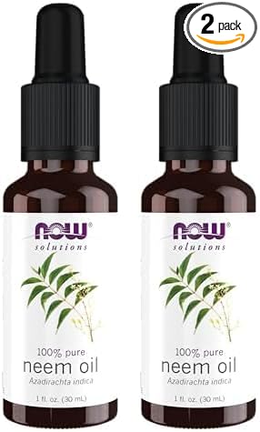 NOW Solutions, Neem Oil, 100% Pure, Made from Azadirachta Indica (Neem) Seed Oil, Natural Relief from Irritation and Other Skin Issues, 1-Ounce, Ingredients: 100% Pure neem Oil (Pack of 2)