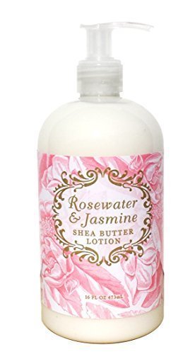 Greenwich Bay Rosewater & Jasmine Lotion Enriched with Shea Butter and Essential Rose and Jasmine Oils 16 oz by Greenwich Bay Trading Company