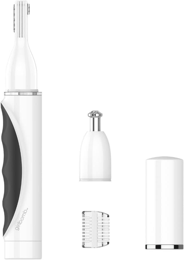 Conair GIRLBOMB Nose Hair Trimmer for Women, Face Hair Removal for Women, Battery Operated, Packaging May Vary