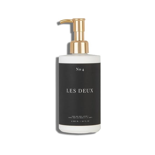 Les Deux Ultra Hydrating Body Lotion for Dry Skin - Moisturizing SKIN MOISTURIZER with Shea Butter, Jojoba Oil, Aloe - All Day Hydration, 10 Fl OZ, No 4 - (Bergamot, Sandalwood, Vanilla)