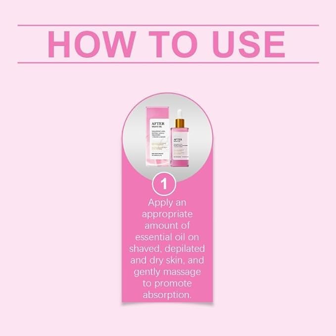 Strawberry Vanilla After Shave Oil women for Smooth Skin, Soft Serve After Shave Oil, Prevent Ingrown Hairs & Dryness 1PCS