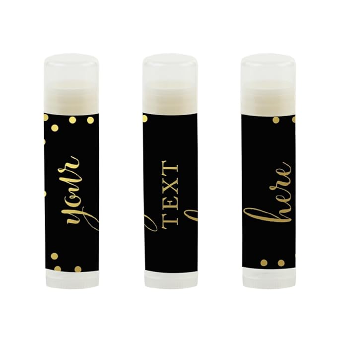 Andaz Press Personalized Lip Balm Party Black,