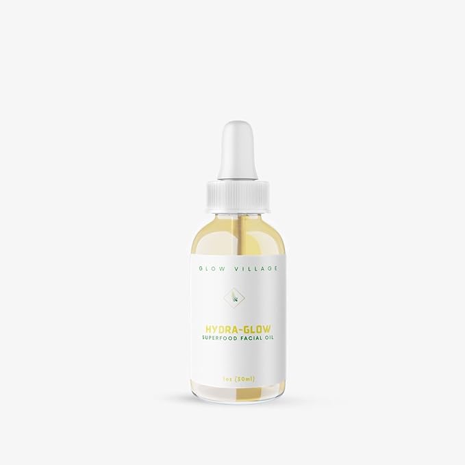 Hydra-Glow Superfood Facial Oil | Skin-Smoothening, Nutrient- Rich, Fragrance-free, Lightweight | Vitamin E, Baobab, Avocado and Jojoba Oils | Day and Night oil | 1 oz