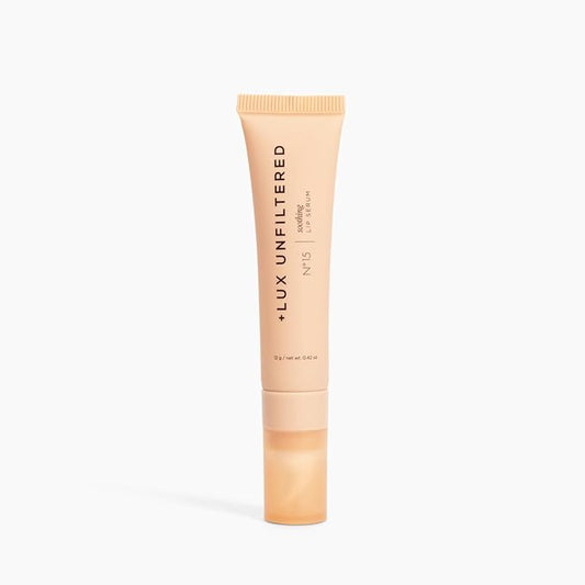 '+ Lux Unfiltered N°15 Soothing Lip Serum – Fragrance Free, Moisturizing, Hydrating Lip Balm with Hyaluronic Acid & Shea Butter – Cooling Touch Applicator - Vegan, Cruelty-Free, & Petroleum-Free
