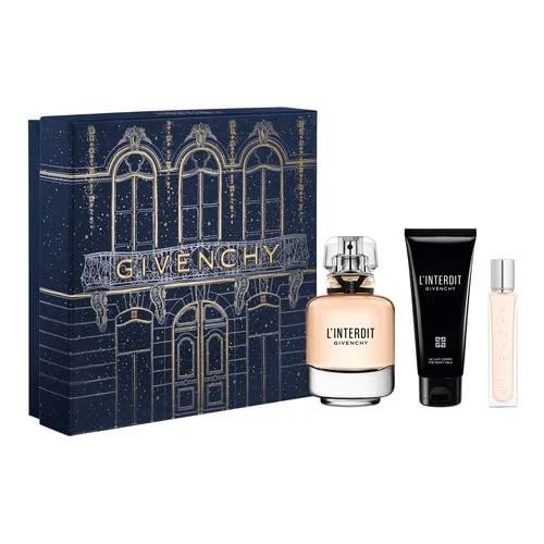 Givenchy L'interdit Eau De Parfum Gift Set (EDP 2.7 fl. oz + Body Lotion 2.5 fl. oz + EDP 0.42 fl. oz)