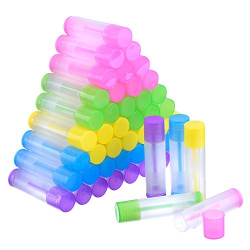 eBoot 50 Pieces Lip Balm Empty (Multicolor)
