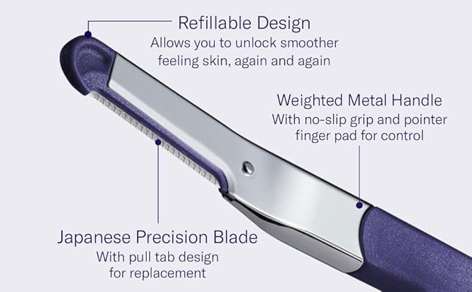 Flamingo Dermaplane Blades Refills, Dermaplane Razor for Women Face, 6 Razor Blades