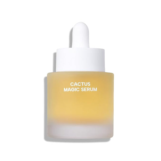 Whamisa Organic Cactus Magic Serum, Anti-Wrinkle & Brightening, Rejuvenation, Strengthen Skin Barrier, Probiotics, Hydrating, Facial Ampoule, Pore Refining (32ml)
