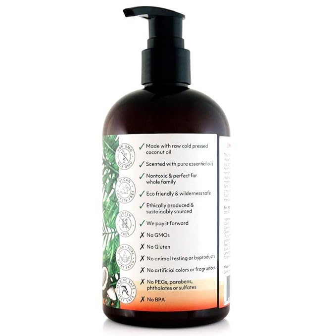 Coco Fiji Face & Body Lotion Infused With Coconut Oil | Lotion for Dry Skin | Moisturizer Face Cream & Massage Lotion for Women & Men | Lemongrass Tangerine 12 oz, Pack of 3