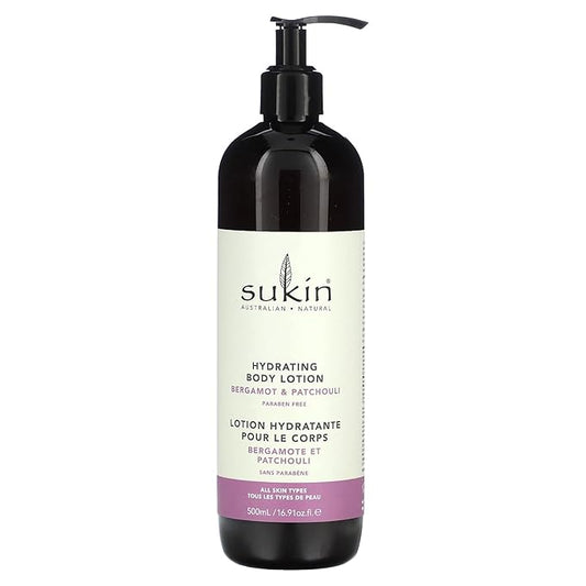 Sukin Bergamot & Patchouli Scent Hydrating Body Lotion For Women, For All Skin Type, Paraben Free, 16.9 Fluid Ounces (Pack Of 1)