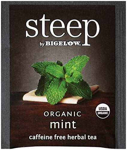 steep Organic Mint Caffeine Free Herbal 20 Count Box (Pack of 3), Certified Organic, Gluten-Free, Kosher Tea in Foil-Wrapped Bags