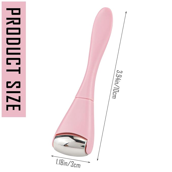 Eye Roller Face Roller Mini Ice Roller Facial Massage Roller Eye Cream Applicator Handheld Metal Eye Roller Skin Care Tool for Relief Facial Puffiness