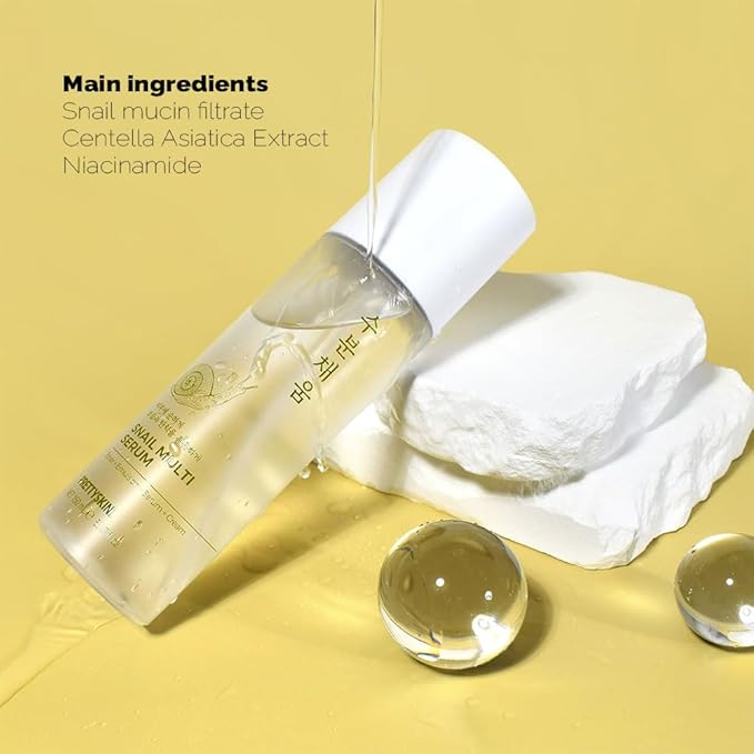 Snail Mucin Serum for face 5.07fl.oz (150ml) Toner+Emulsion+Serum+Cream | Korean Skin Care