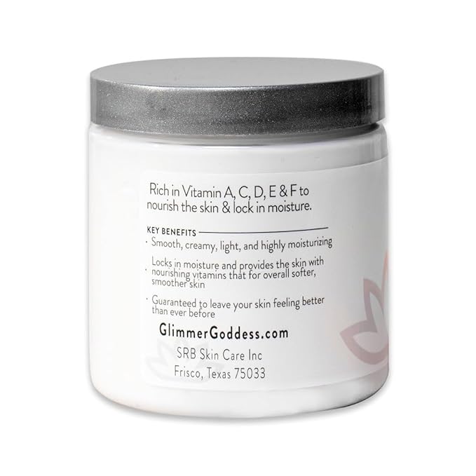 GLIMMER GODDESS Organic Body Butter - 8oz (Coconut Vanilla)