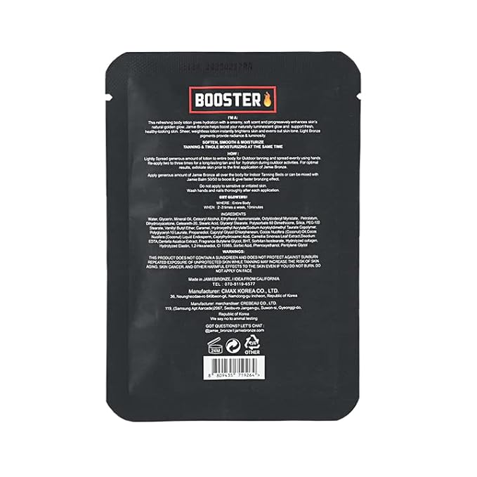 BOOSTER Tanning Lotion - For Indoor Tanning Beds and Outdoor Sun Tan - 100x, Soft Tingle Ultra Dark Tanning Lotion