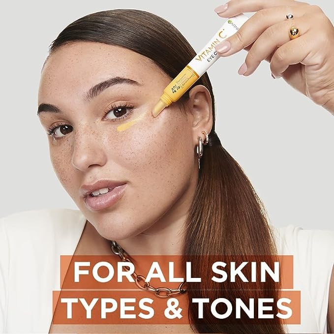 Garnier Eye Cream, With 4% Vitamin C, Brightening Eye Treatment For Dark Circles, Prevents Under Eye Bags And Puffiness, Vitamin C*, 15ml