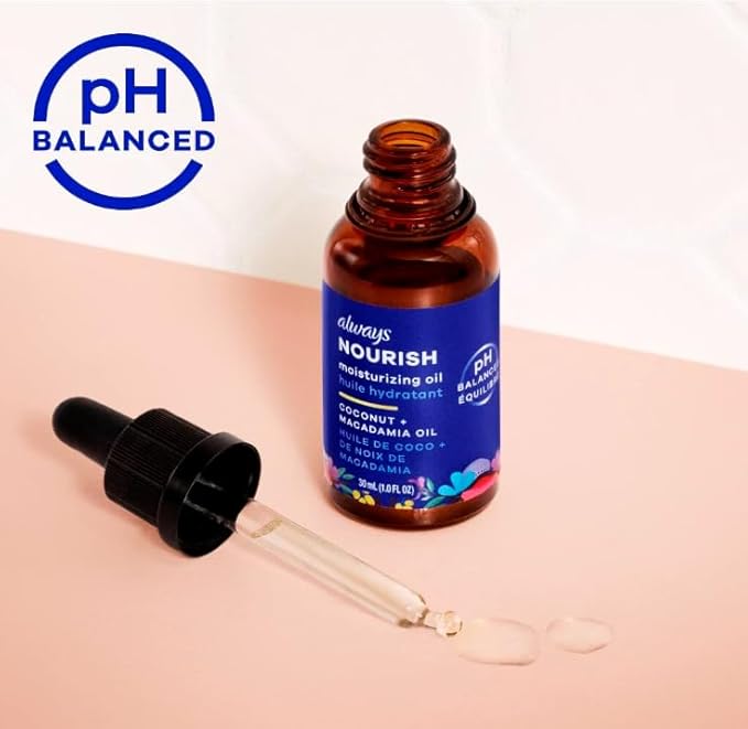 Nourish pH Balanced Moisturizing Oil, Coconut and Macadamia Oil, 1.0 FL OZ / 30 mL, Pack of 2