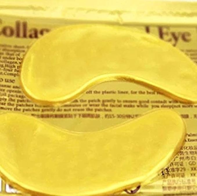 30 Pairs 24K Gold Eye Mask Powder Crystal Gel Collagen Natural Eye Pads For Anti-Aging & Moisturizing Reducing Dark Circles, Puffiness, Wrinkles
